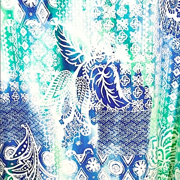 🌴NWOT Alfred Dunner Blue/Green Tropical Top (3X) - Picture 4 of 7